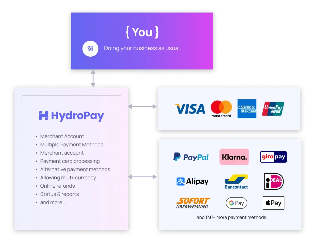 Schema displaying how HydroPay functions